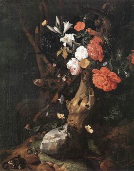 拉切爾 羅依士 Flowers on a Tree Trunk